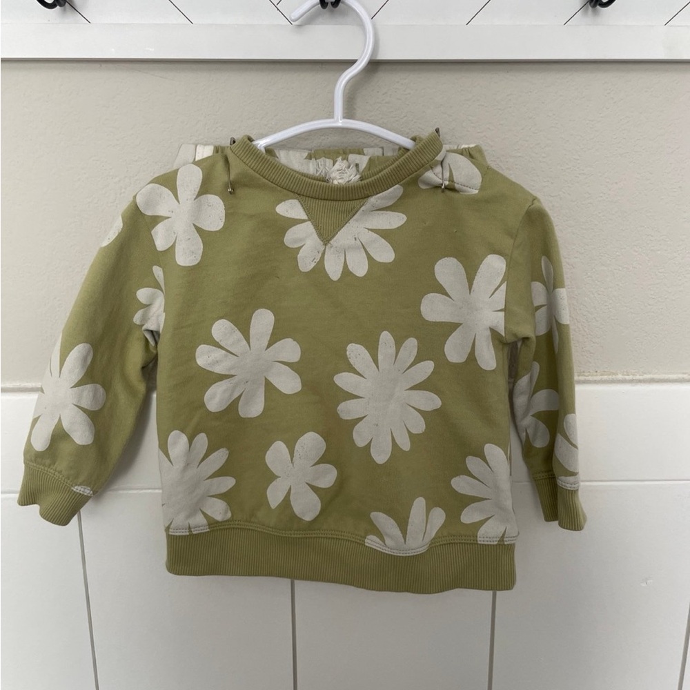 Kids Green Floral Sweatshirt